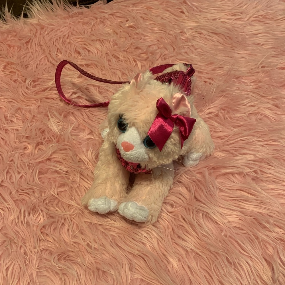 Poochie & Co pink kitten purse